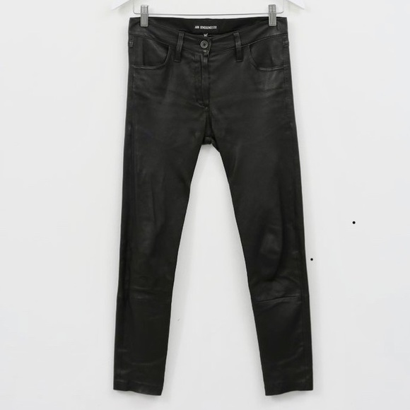 Ann Demeulemeester leather 4 pocket jeans - Picture 1 of 14